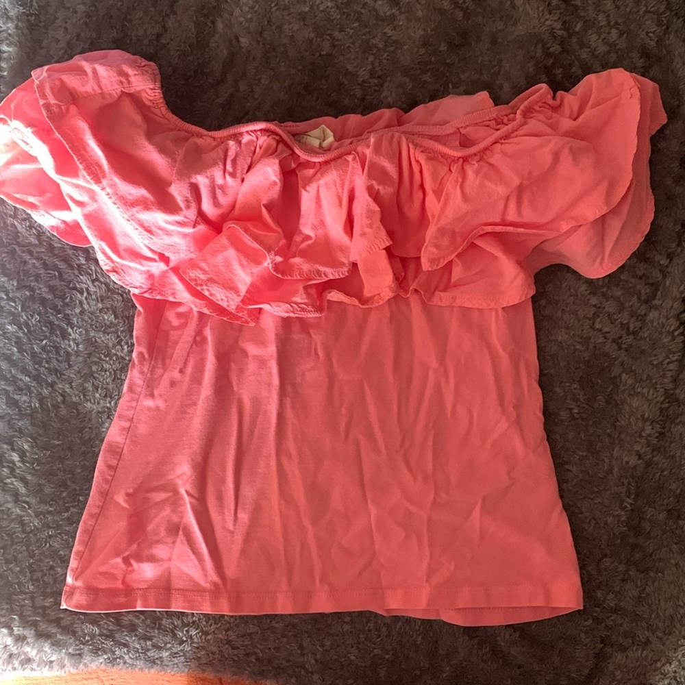 Pink ruffle top Forever 21
